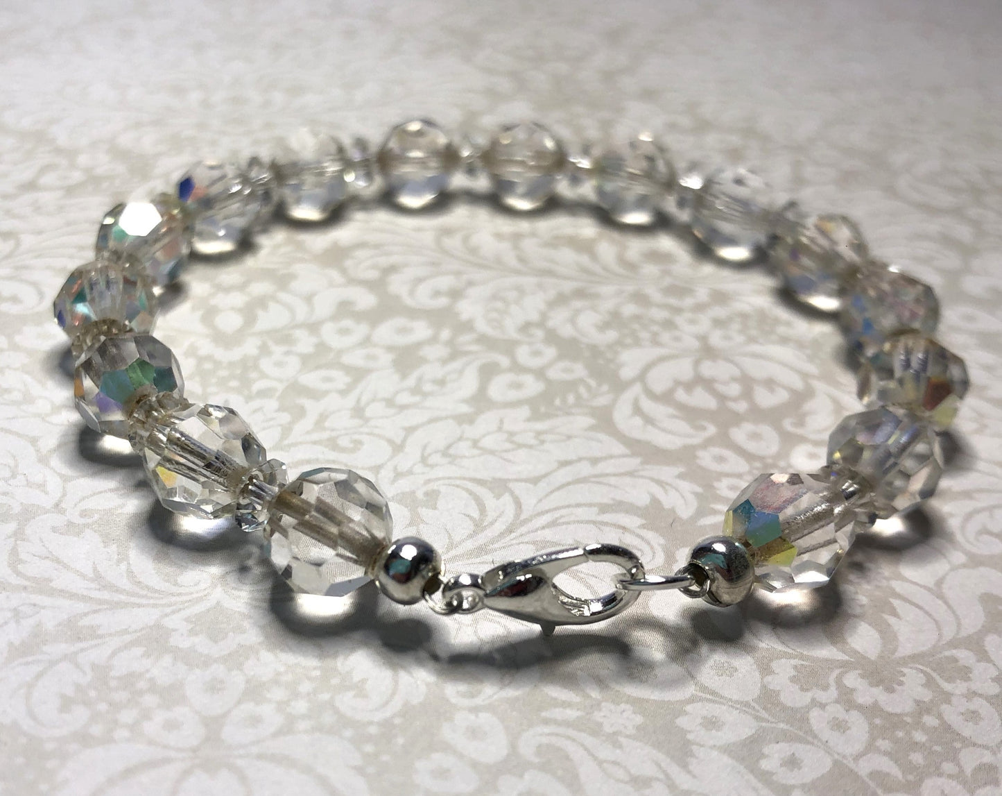 Vintage Art-Deco crystal bead bracelet.